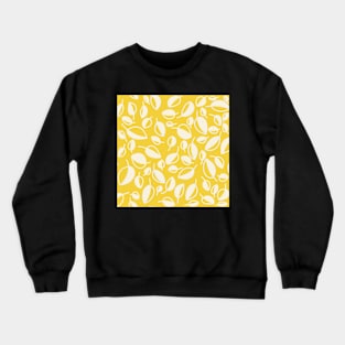 Simple Leaves on Yellow Crewneck Sweatshirt